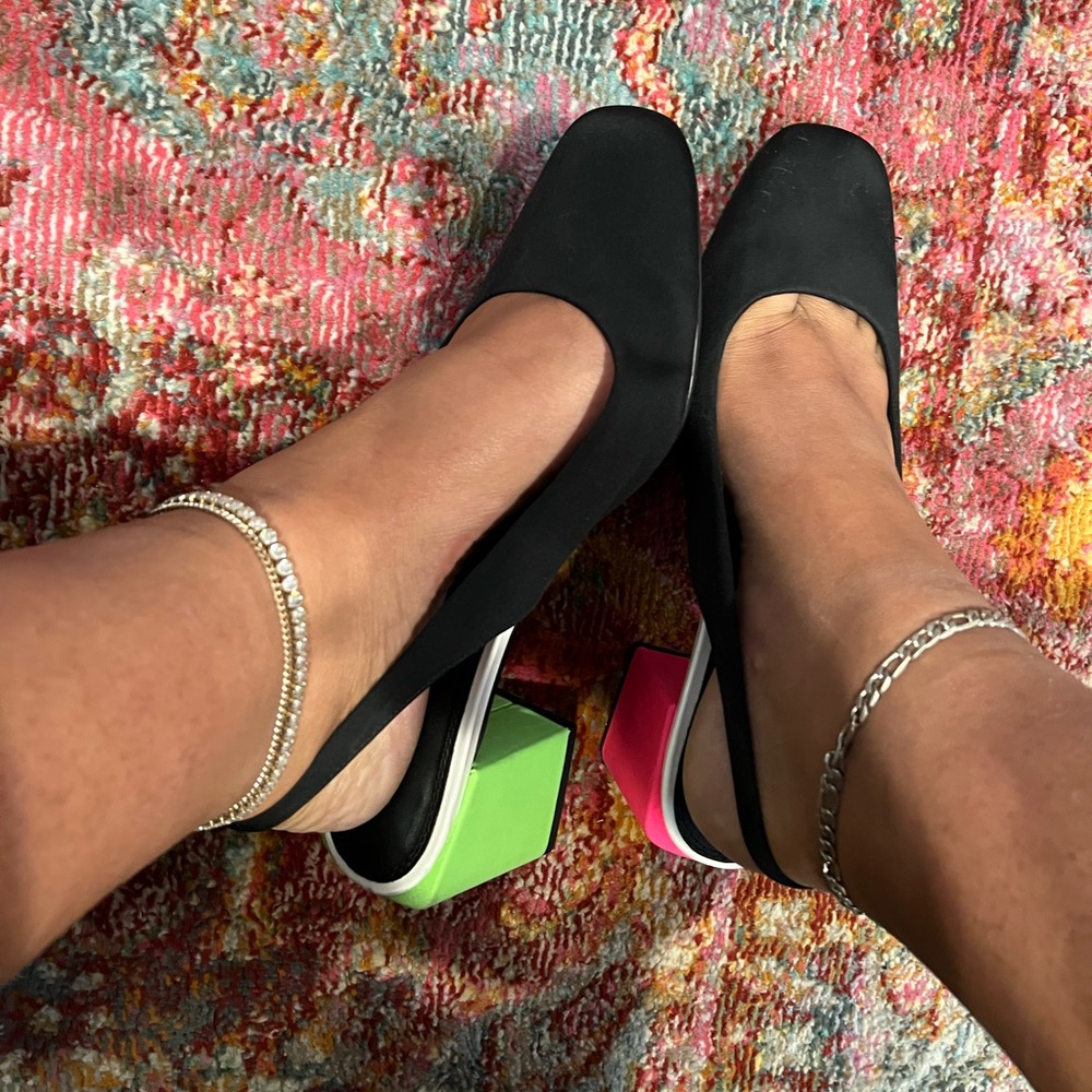 ASOS pink and green heeled mule - Picture 6 of 8